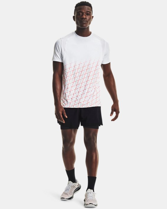 Men's UA Iso-Chill Run Short Sleeve, White, pdpMainDesktop image number 3